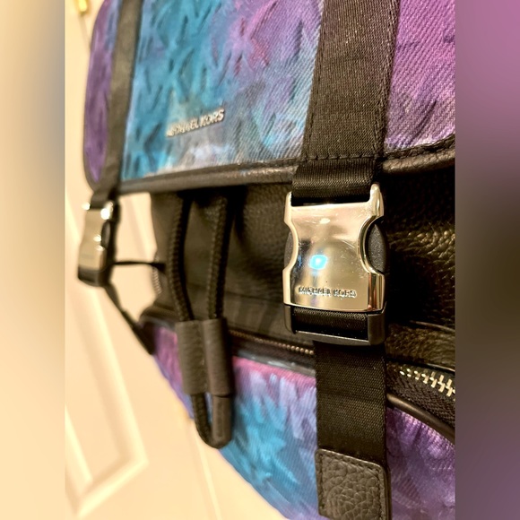 Authentic Michael kors embossed Denim Utility Cooper Men’s Backpack GalaxyColors - Picture 4 of 11